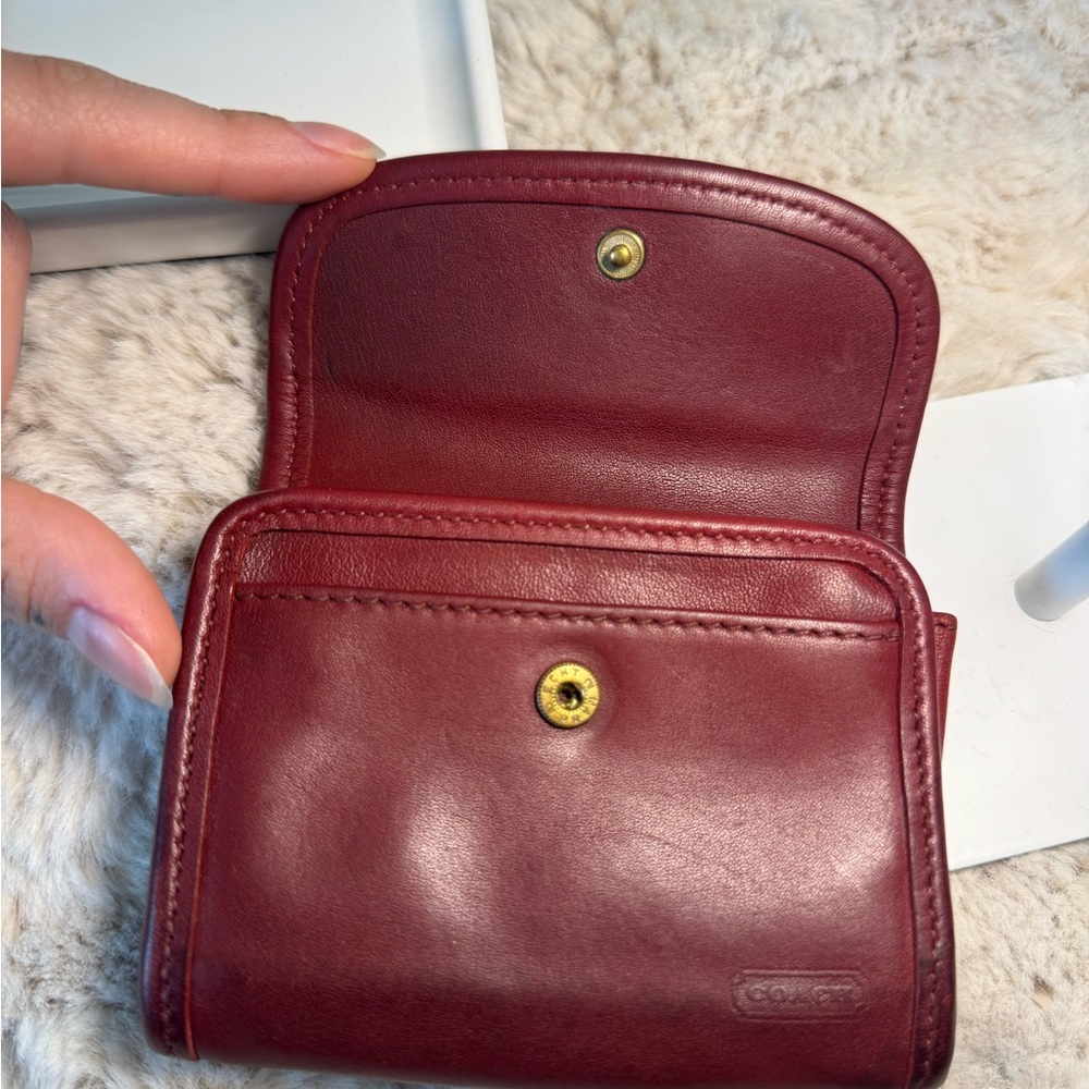 Coach Burgundy Multifunction Wallet - Picture 6 of 11